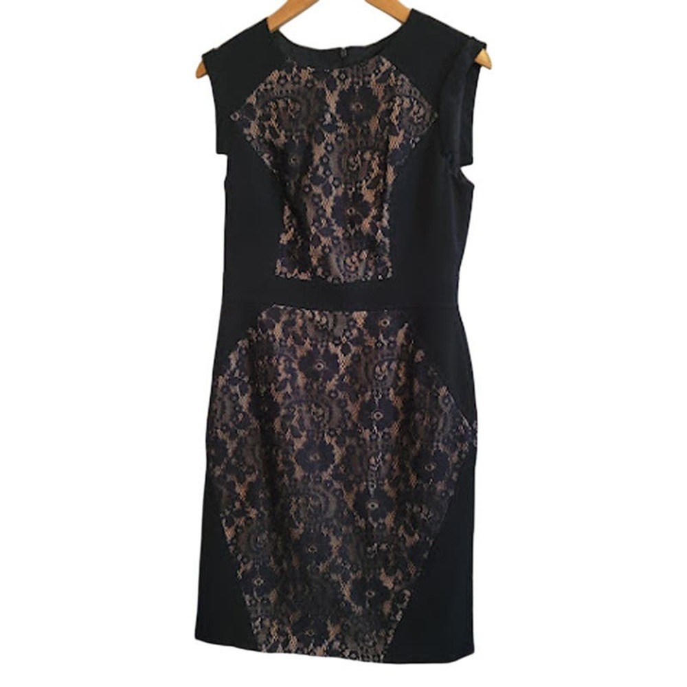 Adrianna Papell- Navy blue lace dress- size 8 - Picture 2 of 9